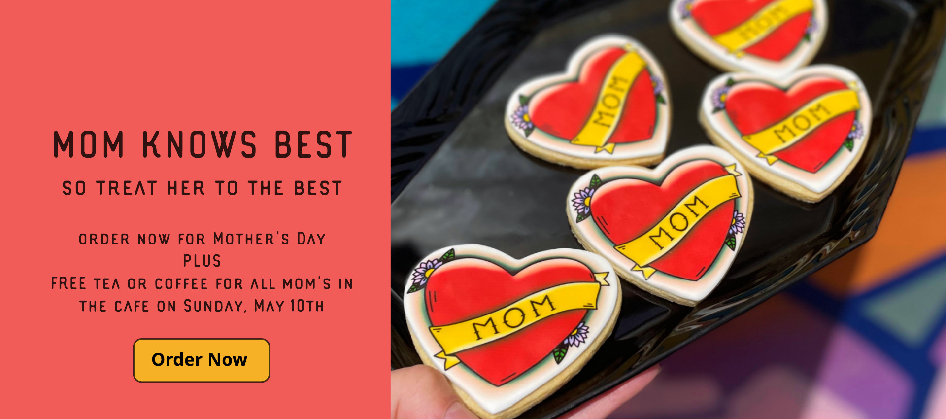 Mom Tattoo Heart Cookies celebrate Mother's Day. Order today!
